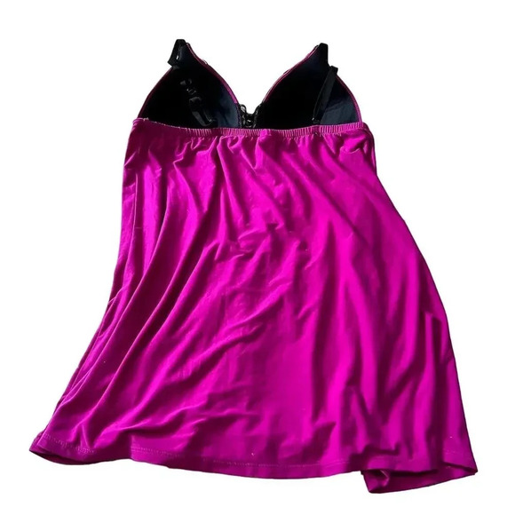 In Bloom Women's Floral Lace Babydoll Mini Slip Dress Size L Multicolor - Picture 4 of 6